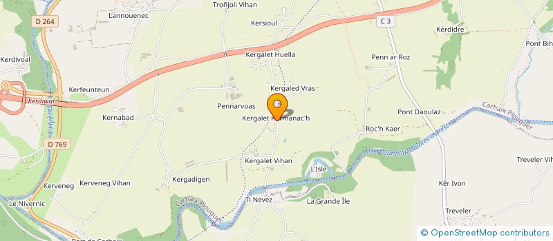 localisation de l'entreprise MONSIEUR GERARD GAONAC'H  SAINT HERNIN