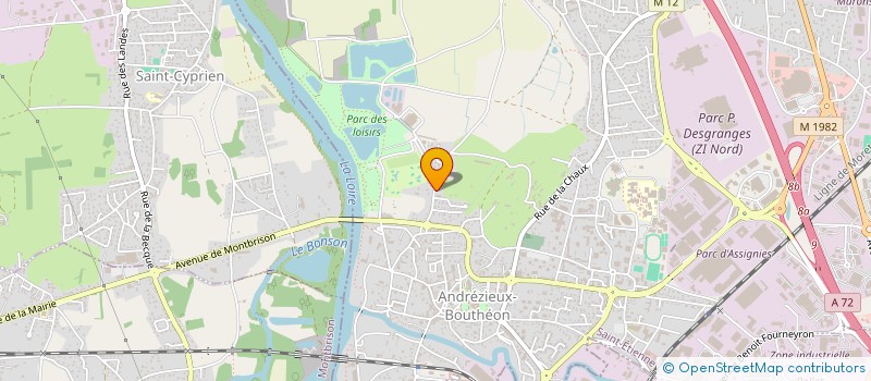 localisation de l'entreprise MONSIEUR GERARD GARNIER  ANDREZIEUX-BOUTHEON