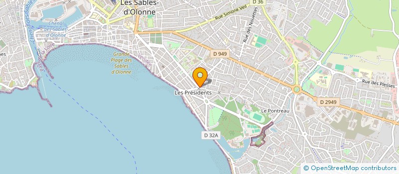 localisation de l'entreprise MONSIEUR GERARD GAROTTEAU  LES SABLES D'OLONNE