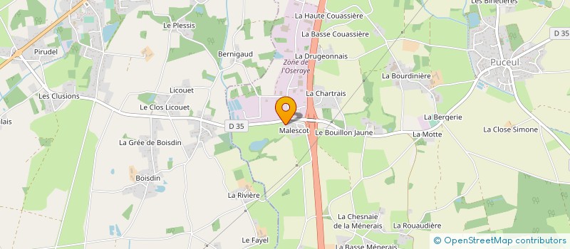 localisation de l'entreprise MONSIEUR GERARD GAUDIN à PUCEUL