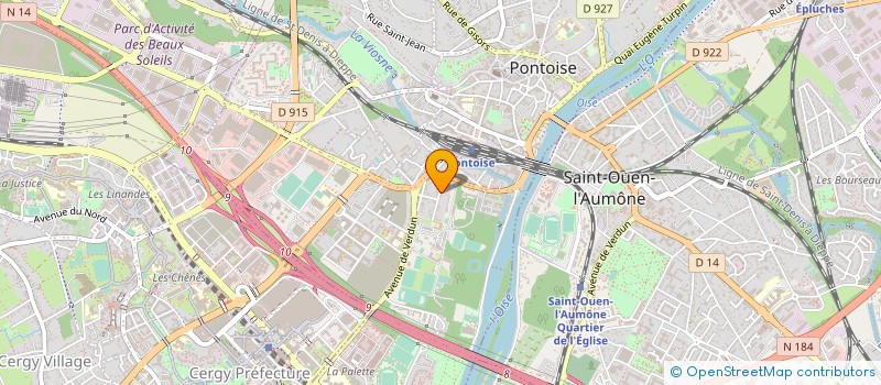 localisation de l'entreprise MONSIEUR GERARD GAUDINAT  PONTOISE