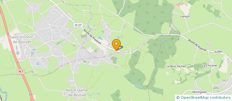 localisation de l'entreprise MONSIEUR GERARD GIRAUD  NOTRE-DAME-DE-BOISSET