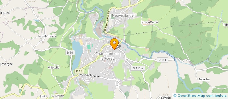 localisation de l'entreprise MONSIEUR GERARD GLANGEAUD  CHATEAUNEUF-LA-FORET