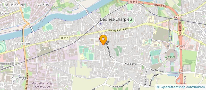 localisation de l'entreprise MONSIEUR GERARD GOUVERNAYRE à DECINES-CHARPIEU