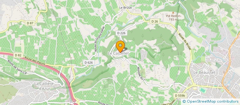 localisation de l'entreprise MONSIEUR GERARD GREGORI  LE CASTELLET