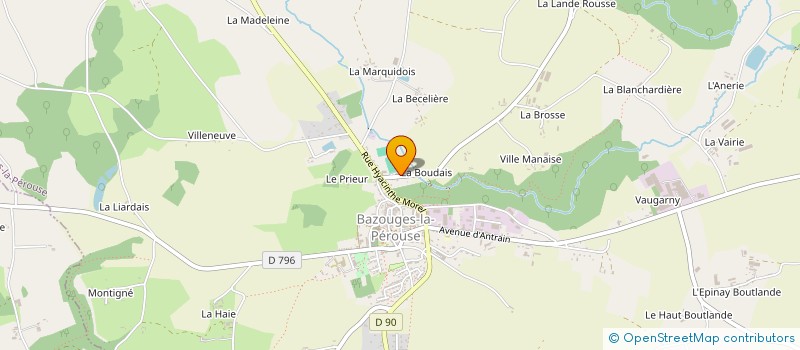 localisation de l'entreprise MONSIEUR GERARD GRESLE à BAZOUGES-LA-PEROUSE