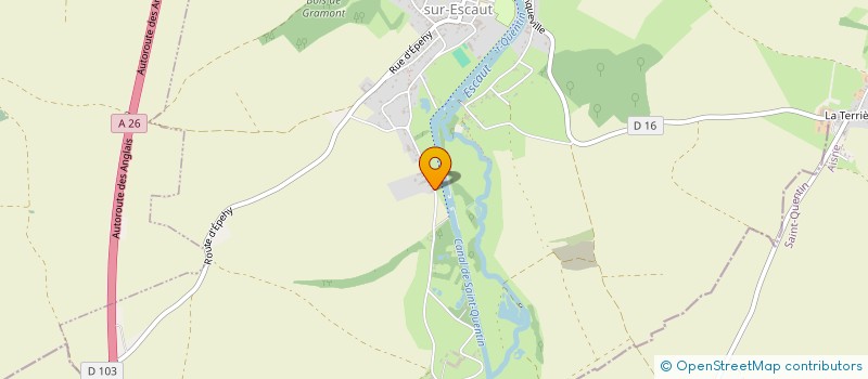 localisation de l'entreprise MONSIEUR GERARD GRIERE  HONNECOURT-SUR-ESCAUT