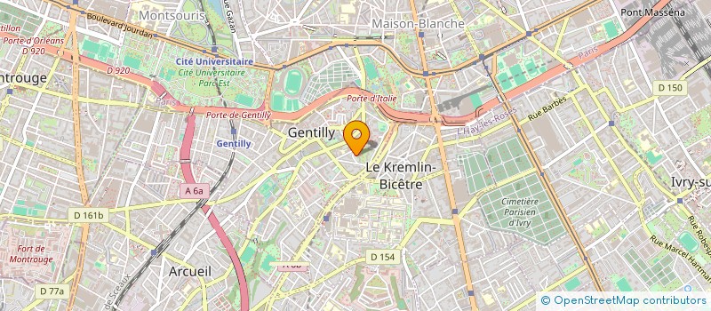 localisation de l'entreprise MONSIEUR GERARD GRIVET à GENTILLY