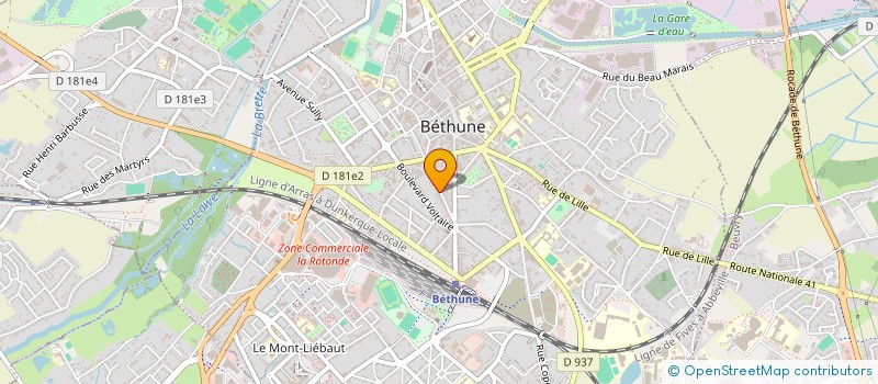 localisation de l'entreprise MONSIEUR GERARD GRYNBLAT à BETHUNE