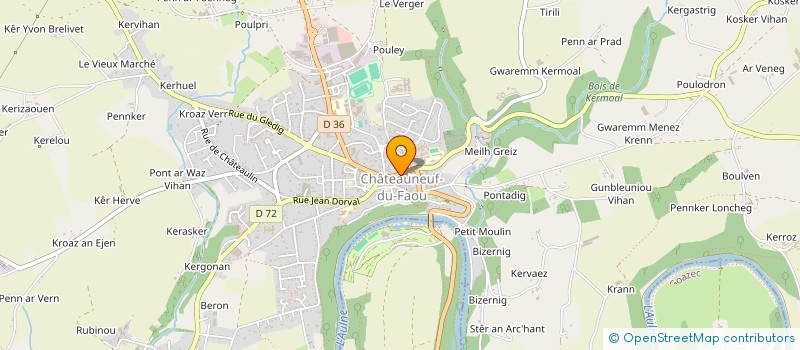 localisation de l'entreprise MONSIEUR GERARD GUEGUEN à CHATEAUNEUF-DU-FAOU