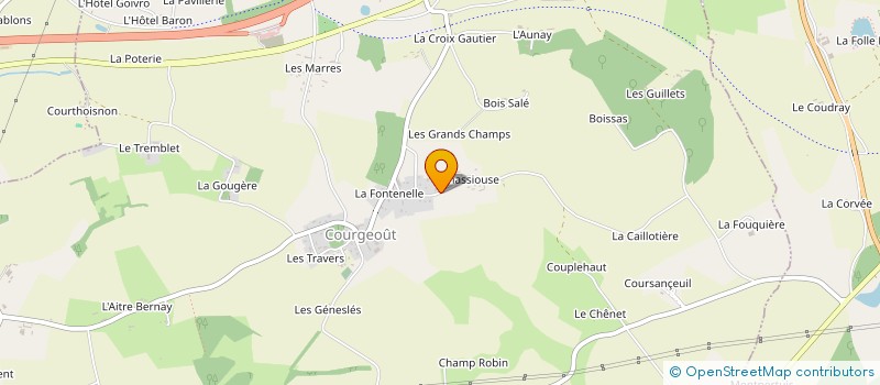 localisation de l'entreprise MONSIEUR GERARD GUIBERT à COURGEOUT