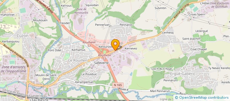 localisation de l'entreprise MONSIEUR GERARD GUIGOURES  ERGUE-GABERIC