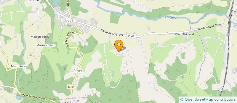 localisation de l'entreprise MONSIEUR GERARD GUINET  EYZIN-PINET