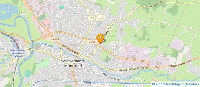 localisation de l'entreprise MONSIEUR GERARD GUITTET  SAINT-AMAND-MONTROND