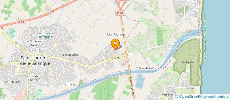 localisation de l'entreprise MONSIEUR GERARD HAMON  SAINT-LAURENT-DE-LA-SALANQUE