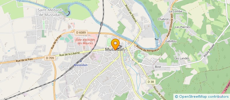 localisation de l'entreprise MONSIEUR GERARD HAZERA à MUSSIDAN