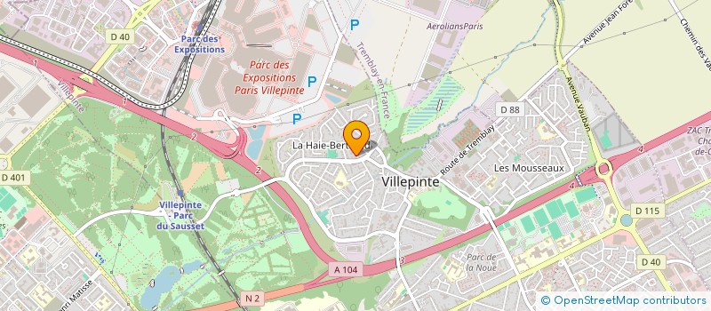 localisation de l'entreprise MONSIEUR GERARD HENRY à VILLEPINTE