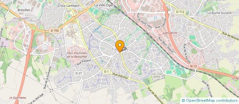 localisation de l'entreprise MONSIEUR GERARD HERVE  TREGUEUX