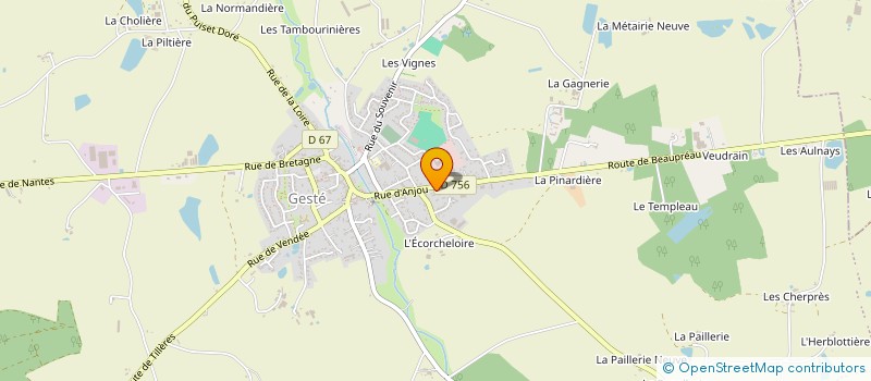 localisation de l'entreprise MONSIEUR GERARD HERVE à BEAUPREAU-EN-MAUGES