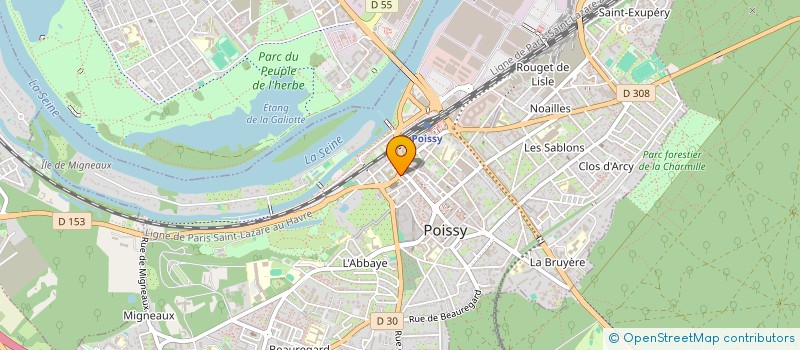 localisation de l'entreprise MONSIEUR GERARD HEUDE  POISSY