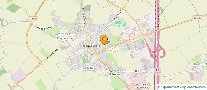 localisation de l'entreprise MONSIEUR GERARD HOCHEDEZ  BAPAUME