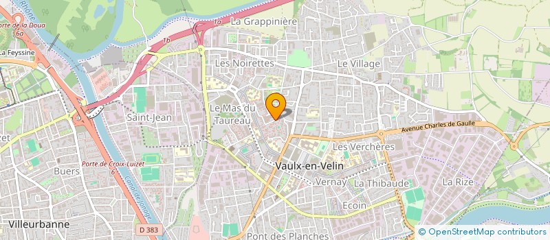 localisation de l'entreprise MONSIEUR GERARD HODGE  VAULX-EN-VELIN