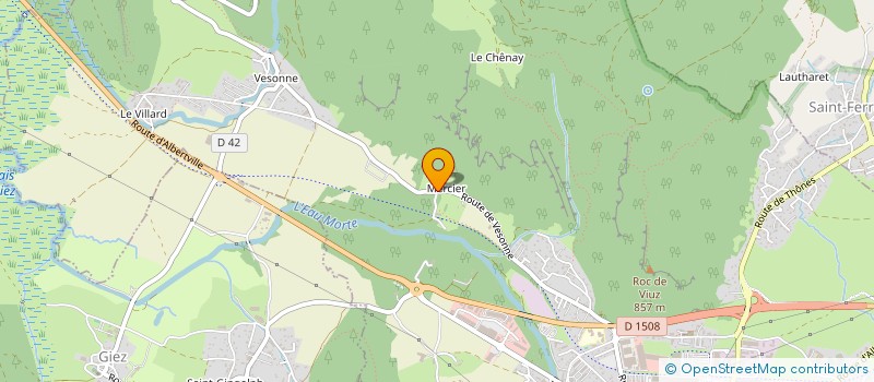 localisation de l'entreprise MONSIEUR GERARD HUDRY-CLERGEON à FAVERGES-SEYTHENEX