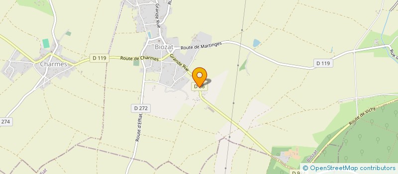 localisation de l'entreprise MONSIEUR GERARD HUGUE  BIOZAT