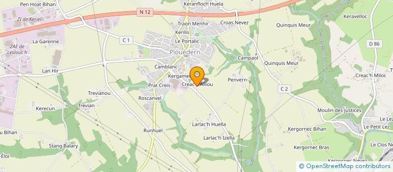 localisation de l'entreprise MONSIEUR GERARD HUGUEN à PLOUEDERN