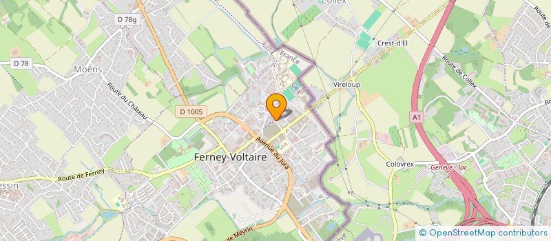 localisation de l'entreprise MONSIEUR GERARD JACQUET à FERNEY-VOLTAIRE