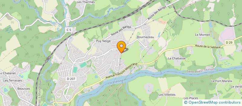 localisation de l'entreprise MONSIEUR GERARD JOURDAIN  LE PALAIS-SUR-VIENNE