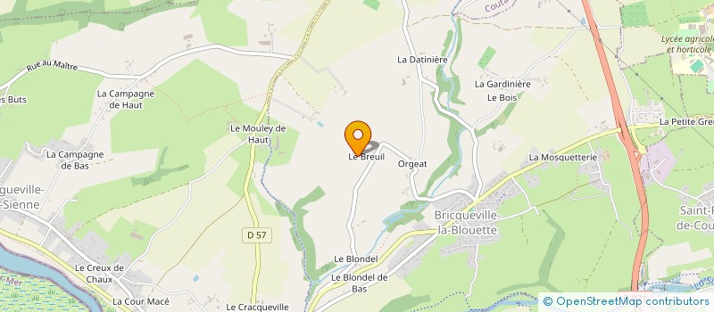 localisation de l'entreprise MONSIEUR GERARD JOURDAN  BRICQUEVILLE-LA-BLOUETTE