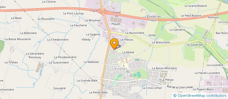 localisation de l'entreprise MONSIEUR GERARD JUGDE à ETRELLES