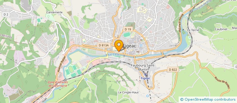 localisation de l'entreprise MONSIEUR GERARD JUIN  FIGEAC