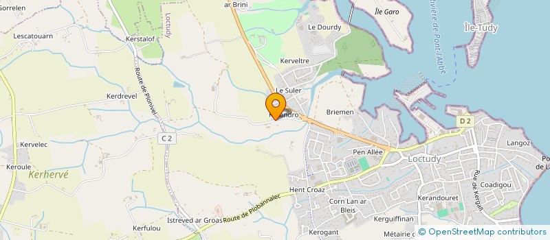 localisation de l'entreprise MONSIEUR GERARD L HELGOUACH  LOCTUDY