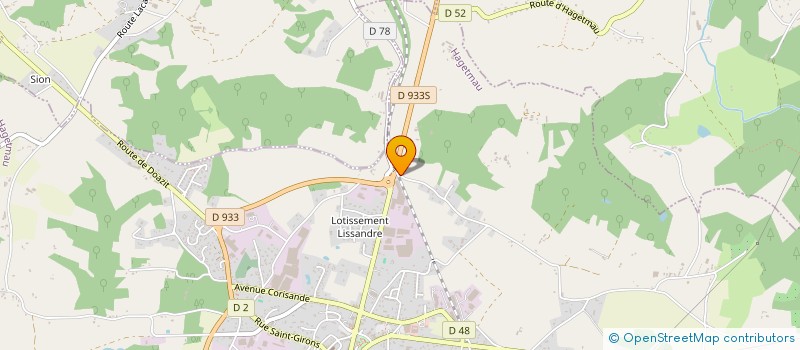 localisation de l'entreprise MONSIEUR GERARD LAFARGUE  HAGETMAU