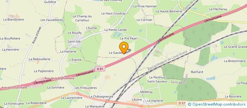 localisation de l'entreprise MONSIEUR GERARD LANDELLE à AHUILLE