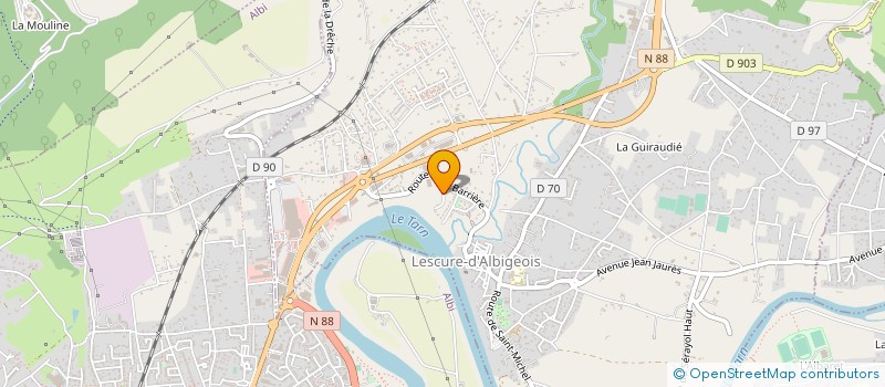 localisation de l'entreprise MONSIEUR GERARD LAPEYRE  LESCURE-D'ALBIGEOIS