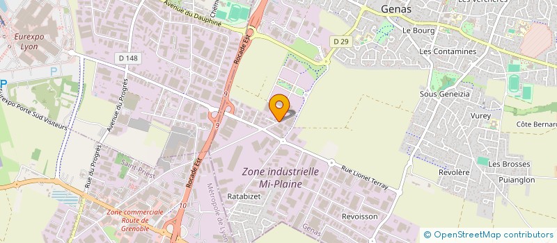 localisation de l'entreprise MONSIEUR GERARD LASCHKAR  GENAS