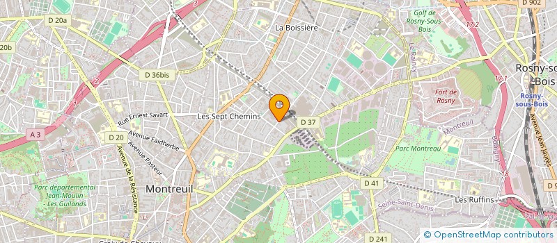 localisation de l'entreprise MONSIEUR GERARD LAUX à MONTREUIL