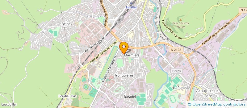 localisation de l'entreprise MONSIEUR GERARD LAVERGNE à AURILLAC