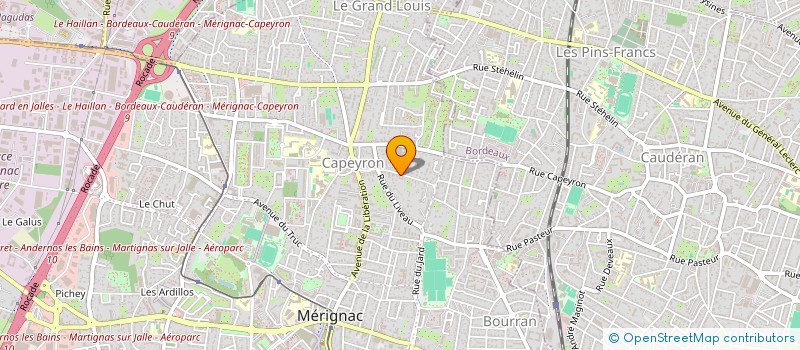 localisation de l'entreprise MONSIEUR GERARD LE CLOUEREC à MERIGNAC