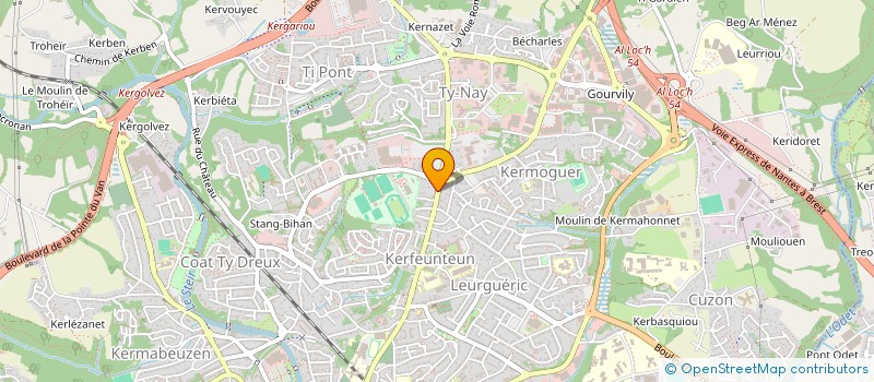 localisation de l'entreprise MONSIEUR GERARD LE CROISIER  QUIMPER