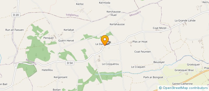 localisation de l'entreprise MONSIEUR GERARD LE MERRER  MOUSTERU