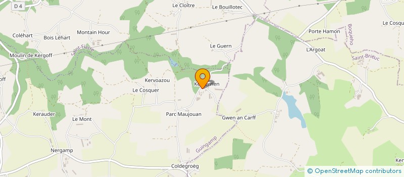 localisation de l'entreprise MONSIEUR GERARD LE POEC  SENVEN-LEHART