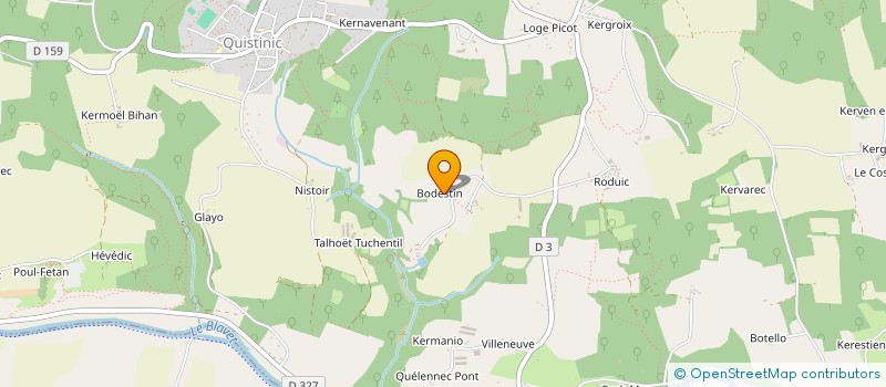 localisation de l'entreprise MONSIEUR GERARD LE TALLEC  QUISTINIC