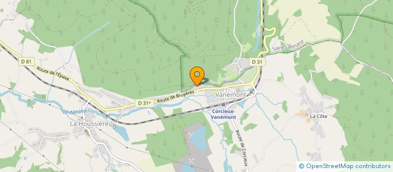 localisation de l'entreprise MONSIEUR GERARD LECOMTE  LA HOUSSIERE