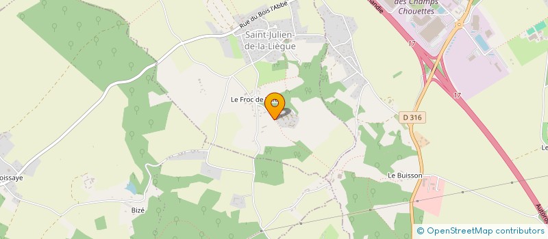 localisation de l'entreprise MONSIEUR GERARD LELIEVRE à SAINT-JULIEN-DE-LA-LIEGUE