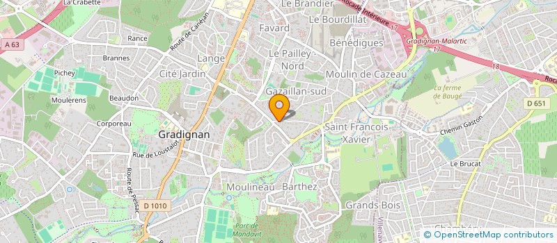 localisation de l'entreprise MONSIEUR GERARD MAGNIN  GRADIGNAN