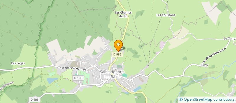 localisation de l'entreprise MONSIEUR GERARD MARTIN à SAINT-HONORE-LES-BAINS